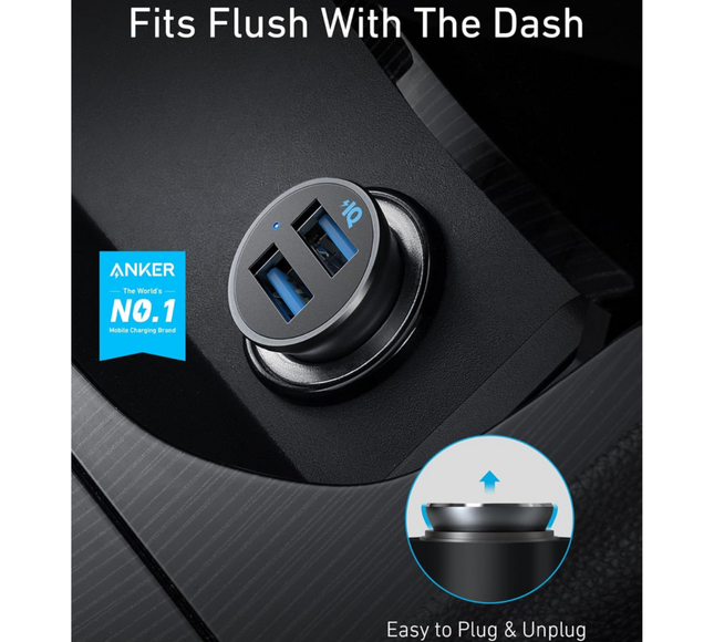 ANKER 24W Dual-Port Car Charger