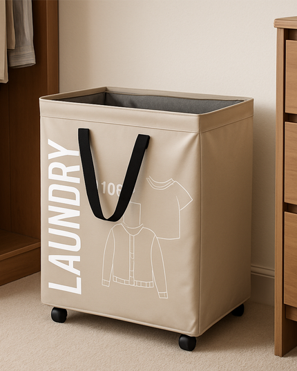 Foldable Laundry Basket With Wheels