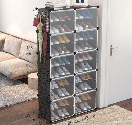 رف أحذية 2 عمود 10 طبقات 10 أبواب