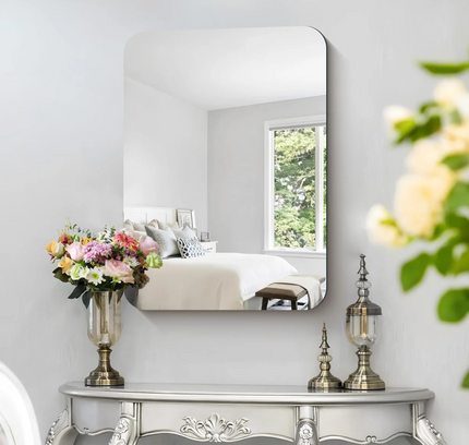 Adhesive Wall Sticker Mirror Square Shape Small