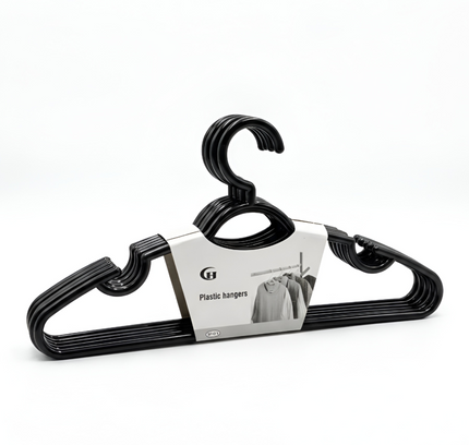 Plastic Cloth Hanger White 5 Pcs Set