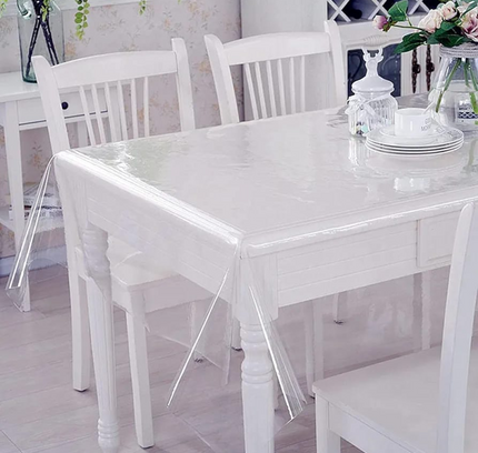 Transparent Plastic PVC Table Covering Cloth