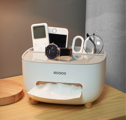 علبة مناديل مكتبية متعددة الوظائف