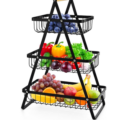 Metal Fruit Basket 3 Tier