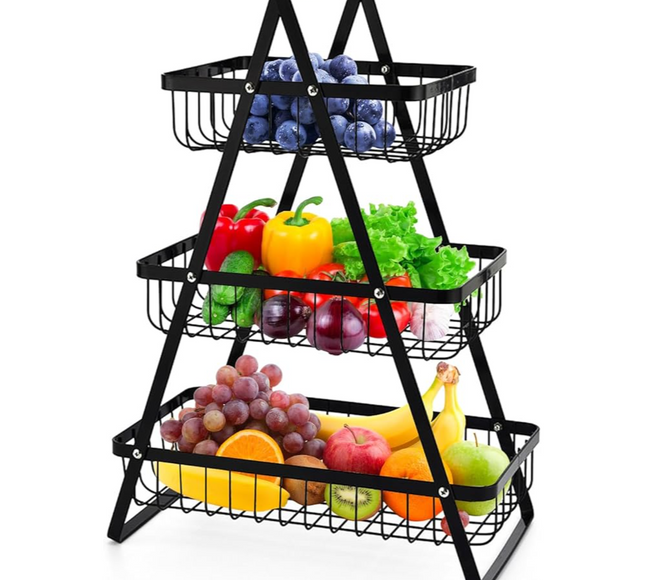 Metal Fruit Basket 3 Tier