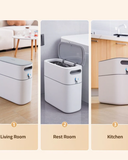 سلة المهملات الضيقة سعة 8 لتر