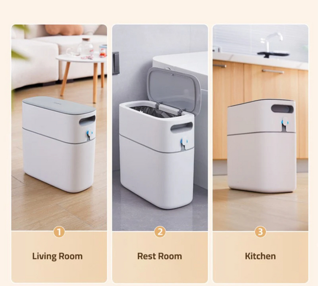 سلة المهملات الضيقة سعة 8 لتر