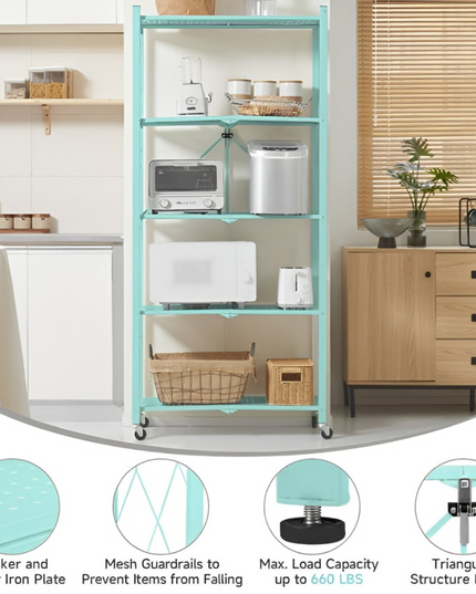 Foldable Kitchen Storage Rack 5 Layer