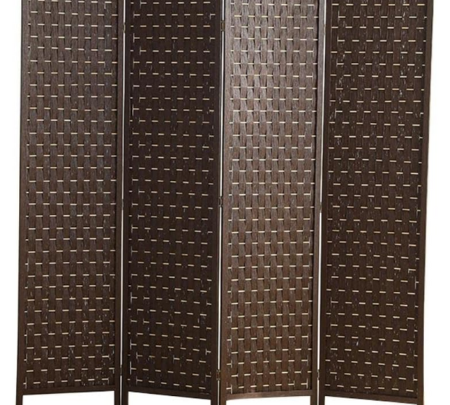Foldable Privacy Room Divider Partition Wood