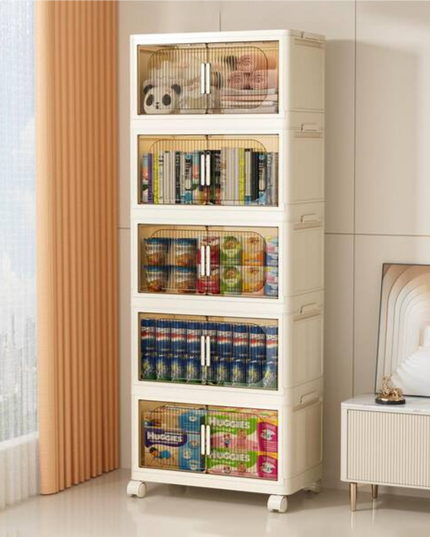 خزانة تخزين قابلة للطي 5 طبقات 185 سم