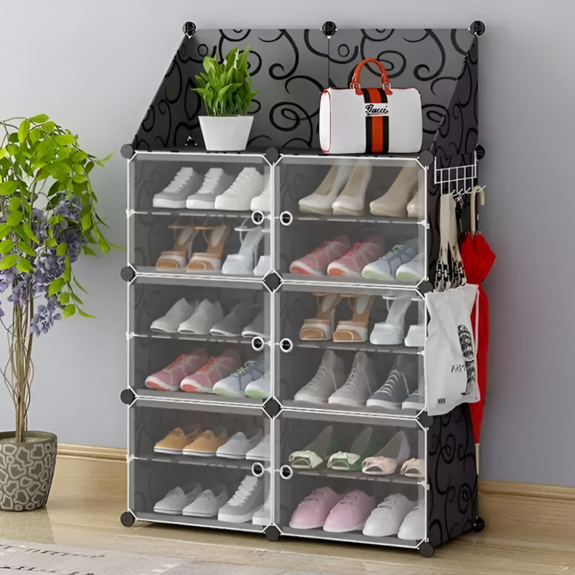 Shoe Rack 2 Column 7 Layer 6 Doors