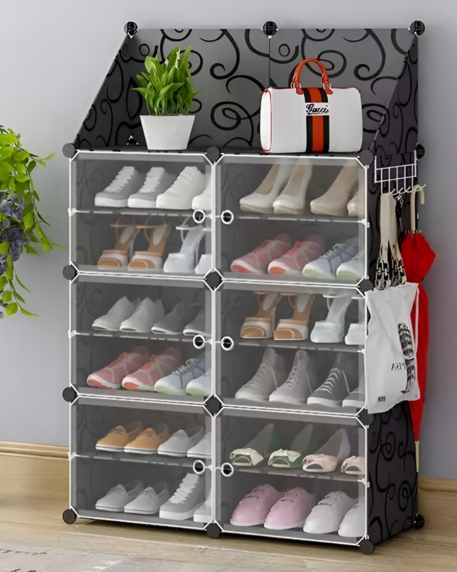 Shoe Rack 2 Column 7 Layer 6 Doors