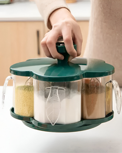 Kitchen Rotatable Seasoning Pot Spice Container