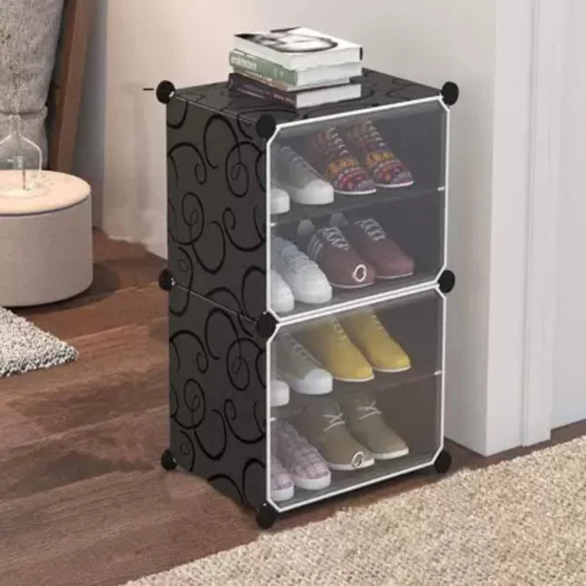 Shoe Rack 1 Column 4 Layer 2 Doors