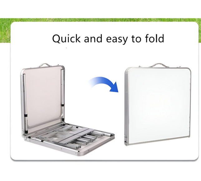 طاولة نزهة خارجية قابلة للطي مع فتحة للمظلة