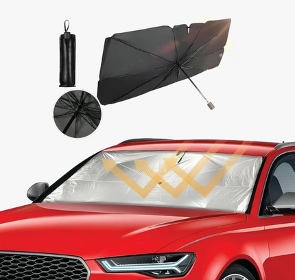 Green Lion Car Windshield Umbrella - Black