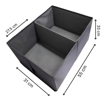 Compartment Storage Box 2 Shelf