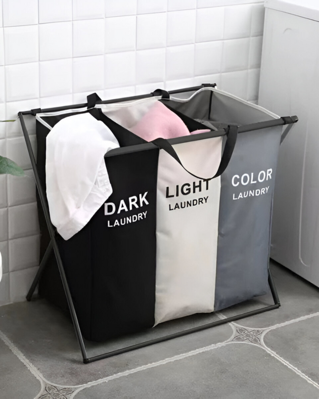 Laundry Basket 3 Sections