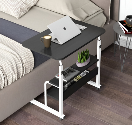 Laptop Stand Wooden Adjustable With Shelve
