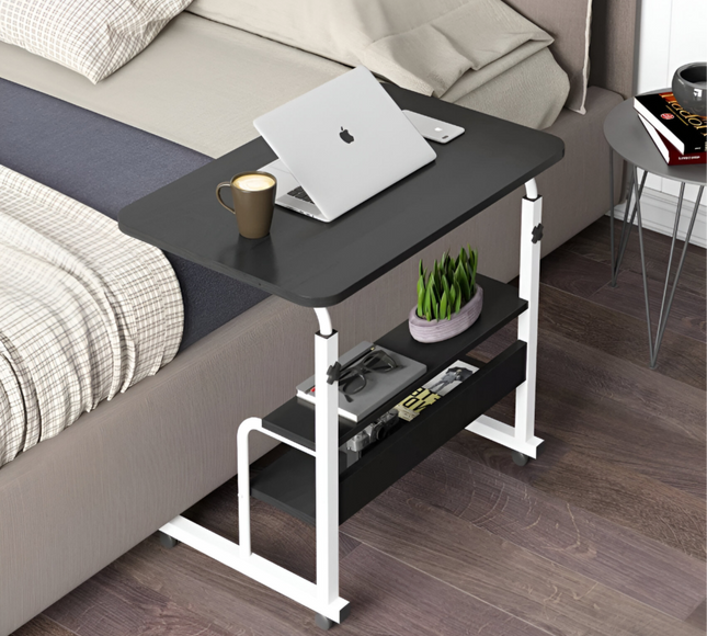 Laptop Stand Wooden Adjustable With Shelve