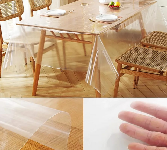Transparent Plastic PVC Table Covering Cloth
