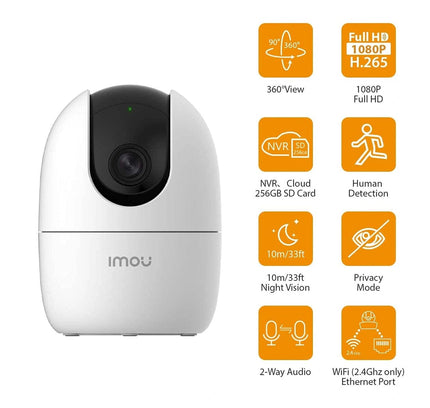 Imou Ranger 2 3MP Panoramic Pan & Tilt Security Camera | QHD Resolution | IPC-K2EP-3H1W