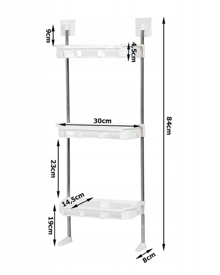 رف المرحاض ذو 3 طبقات