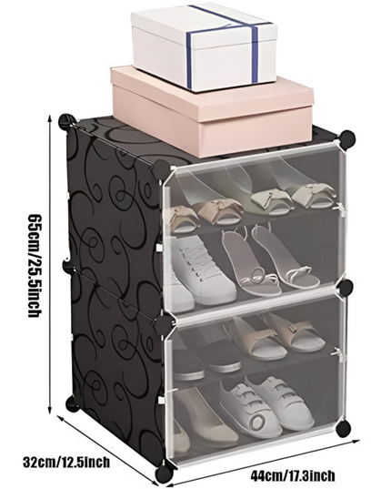 Shoe Rack 1 Column 4 Layer 2 Doors