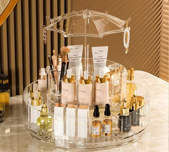 360 Rotatable Cosmetic Storage Rack