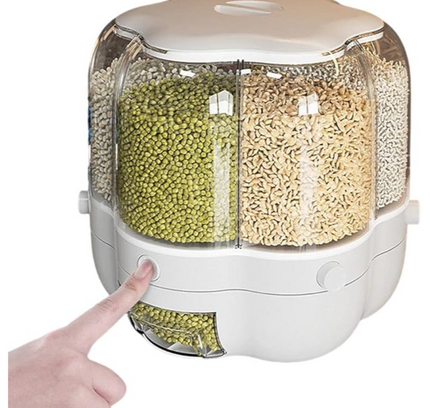 Rotating Grain Rice Storage Dispenser