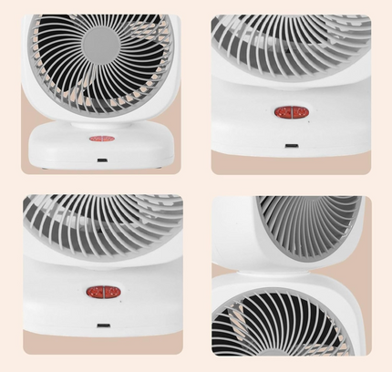 Double Head Rotating Desk Fan Rechargeable