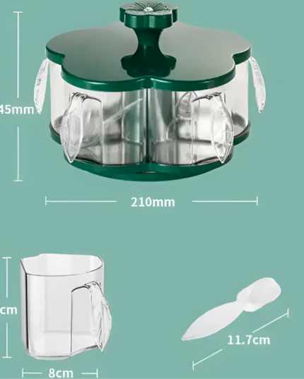 Kitchen Rotatable Seasoning Pot Spice Container