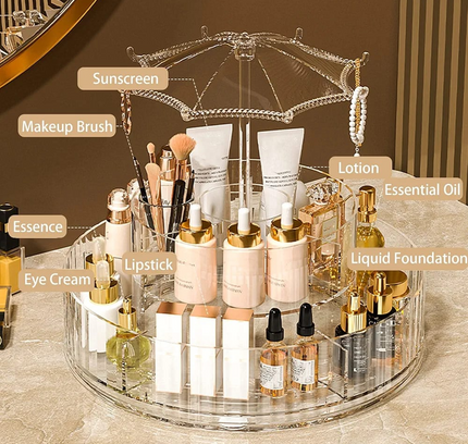 360 Rotatable Cosmetic Storage Rack