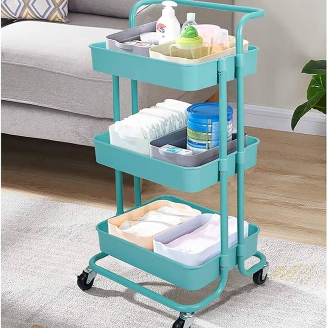 رف عربة تخزين 3 طبقات