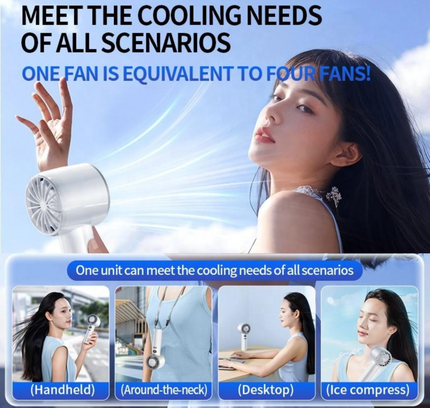 Handheld Digital Display Charging Fan