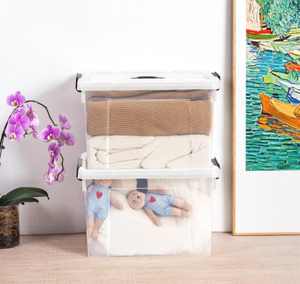 صندوق تخزين بلاستيكي شفاف