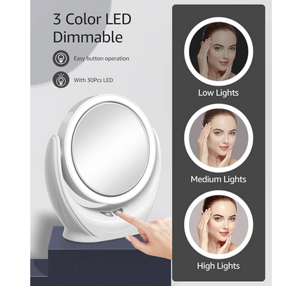 Lighted Makeup Vanity Mirror With Wind Fan