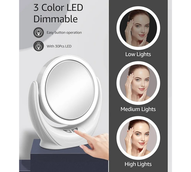 Lighted Makeup Vanity Mirror With Wind Fan