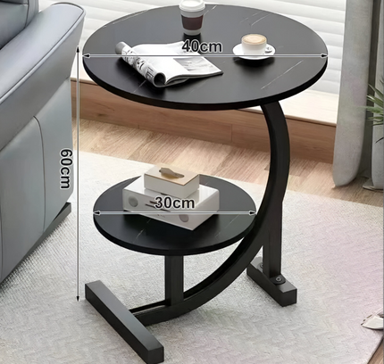 2 Tier Coffee Table Round Shape