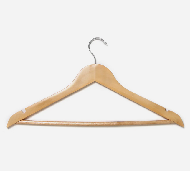 Wooden Cloth Hangers 3 Pcs Set