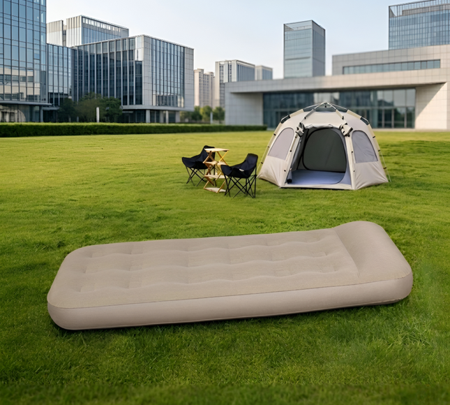 Inflatable Single Size Bed Automatic Pump-190X73X22Cm