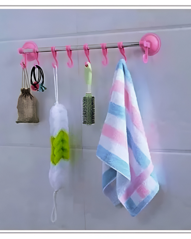 Wall Attachable Towel hanger 6 Hook