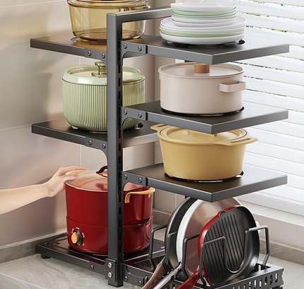 Multi-Layer Kitchen Pots And Pans Rack