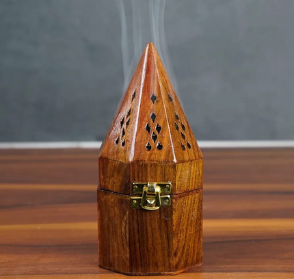 Hexagonal Wooden Burner 7153/L