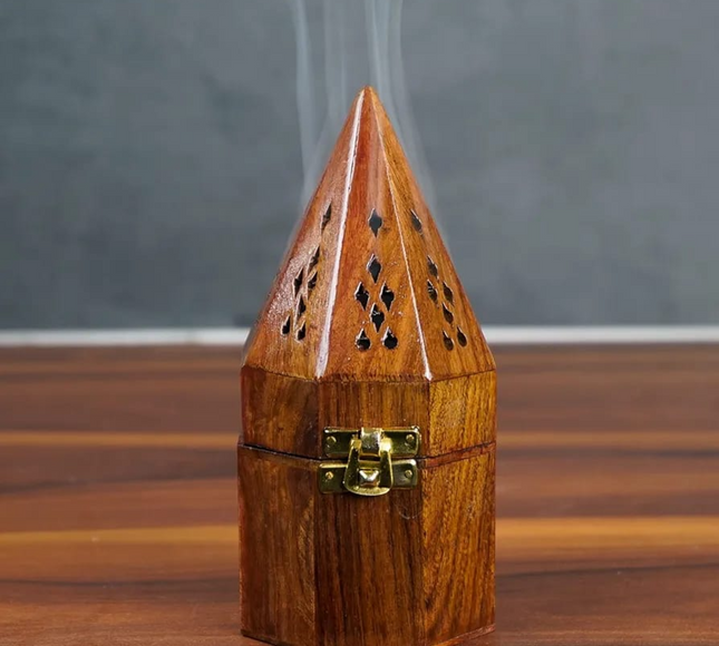 Hexagonal Wooden Burner 7153/L