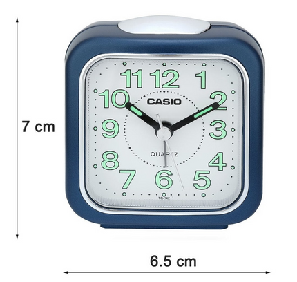 Casio Table Alarm Clock With Light Blue Tq142-2Df