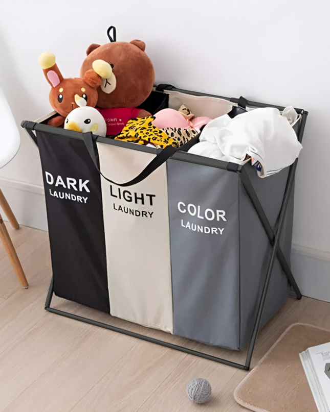 Laundry Basket 3 Sections