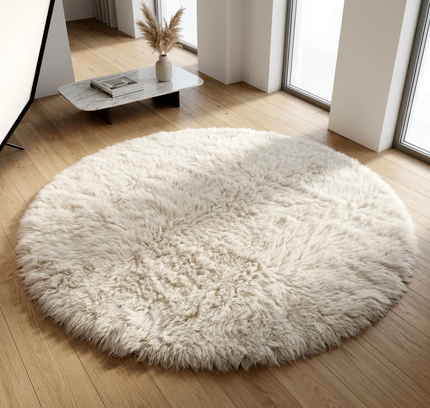 Fluffy Round Rug Floor Carpet