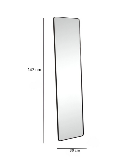 Rectangular Standing Mirror Black