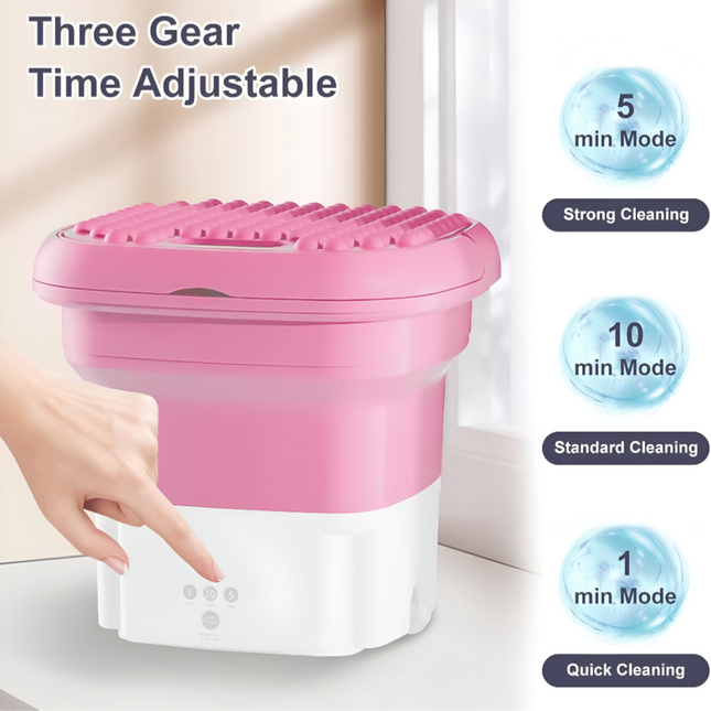 غسالة ملابس صغيرة قابلة للطي